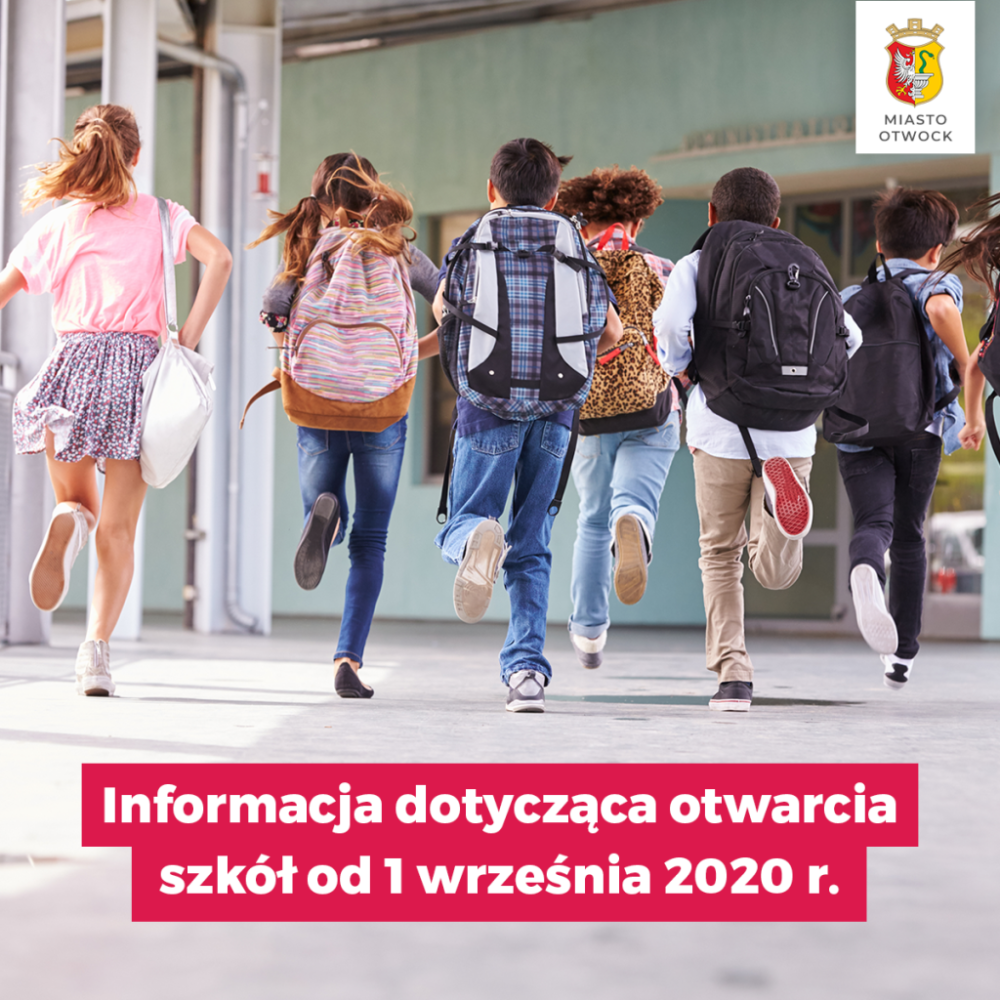 informacja dotycząca otwarcia szkół od 1 września 2020 r oświata